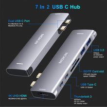 Load image into Gallery viewer, USB C Adapter for MacBook Pro 2020, MacBook Pro USB Adapter HDMI MacBook Pro Dongle with 4KHDMI, 2 USB 3.0, TF/SD, USB-C 100W and Thunderbolt 3