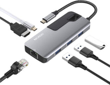 Load image into Gallery viewer, USB C to Dual HDMI Adapter, USB C to HDMI Adapter, Type C/Thunderbolt 3 to Dual HDMI Display 4K, USB C Hub to Dual HDMI Compatible MacBook/MacBook Pro,Surface,LenovoYoga,Dell XPS,Surface Book 2, etc