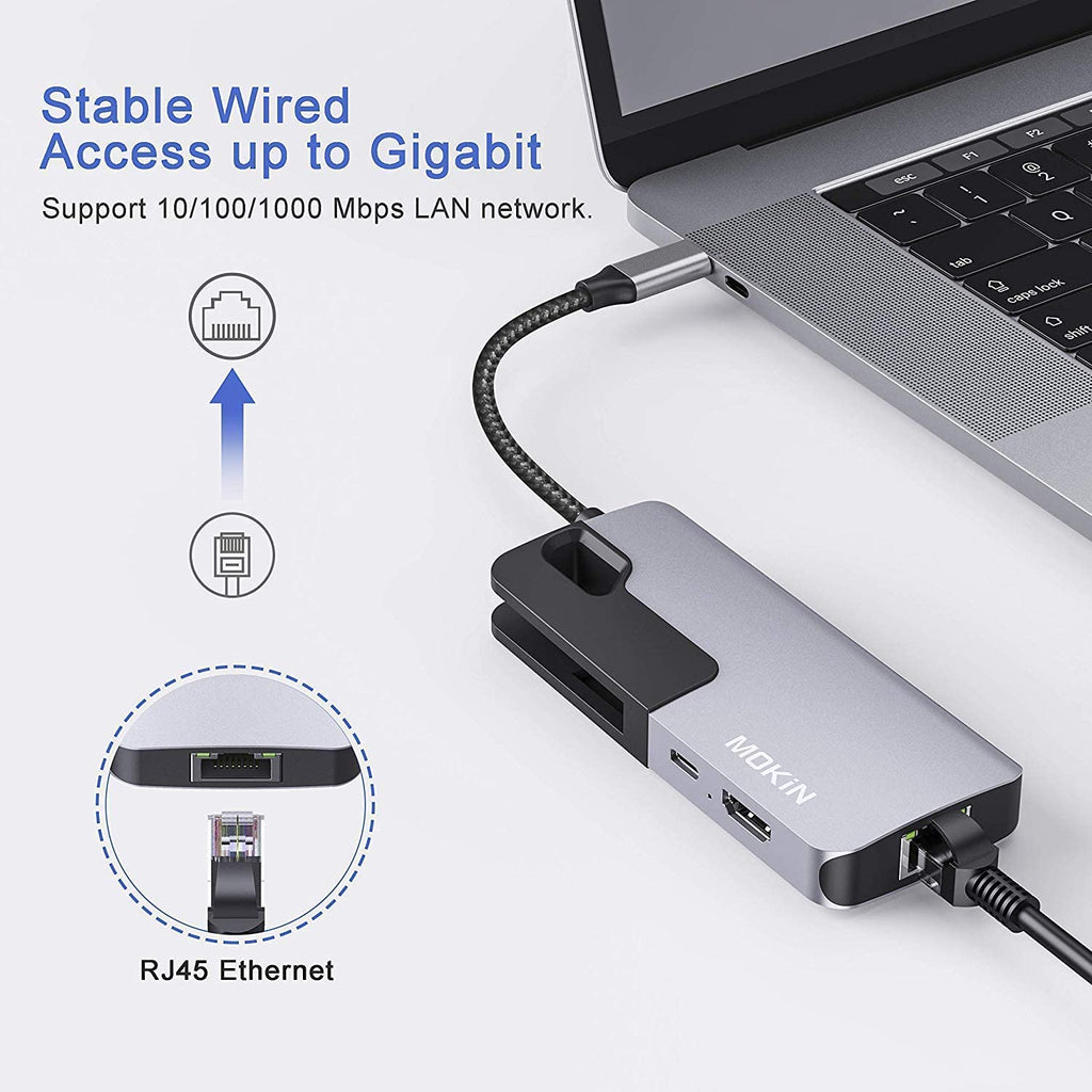 USB C to Dual HDMI Adapter, USB C to HDMI Adapter, Type C/Thunderbolt 3 to Dual HDMI Display 4K, USB C Hub to Dual HDMI Compatible MacBook/MacBook Pro,Surface,LenovoYoga,Dell XPS,Surface Book 2, etc