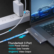 Load image into Gallery viewer, USB C Adapter for MacBook Pro 2020, MacBook Pro USB Adapter HDMI MacBook Pro Dongle with 4KHDMI, 2 USB 3.0, TF/SD, USB-C 100W and Thunderbolt 3