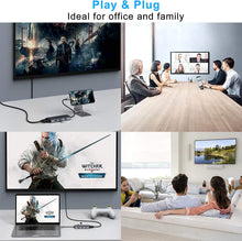 Load image into Gallery viewer, USB C to Dual HDMI Adapter, 7 in 1 USB C Docking Station to Dual HDMI, USB C Adapter with Dual HDMI, VGA, 3 USB 2.0,Displayport Port Compatible for Dell XPS 13 15, Lenovo Yoga, Huawei Matebook, etc.