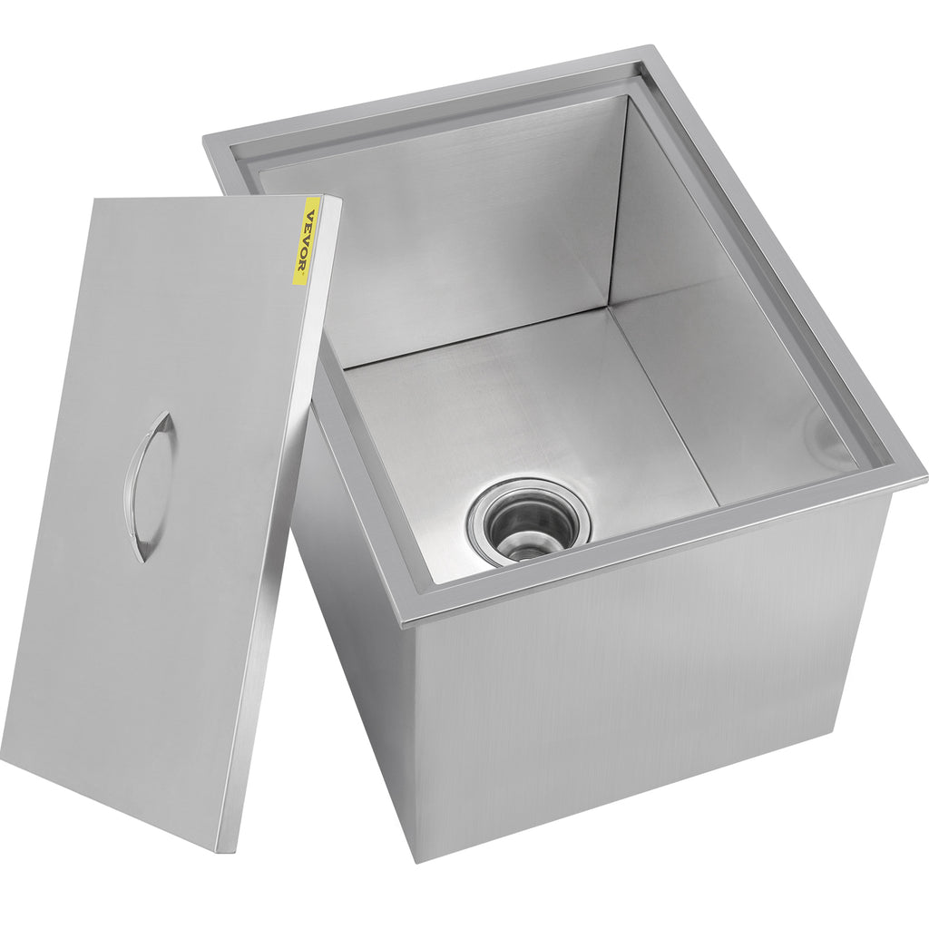 7 Sizes Drop In Ice Chest Bin Boxes W/ Cover Stainless Steel Outdoor/Indoor 304