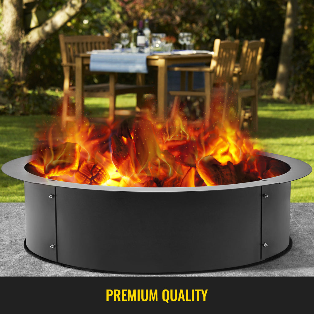 36" 42" 45" Steel Fire Pit Ring Campfire Ring DIY Heavy Duty In Ground or Above