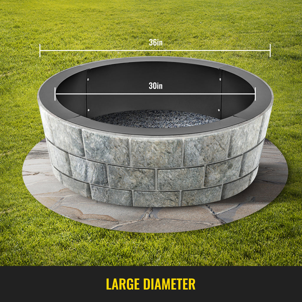 36" 42" 45" Steel Fire Pit Ring Campfire Ring DIY Heavy Duty In Ground or Above