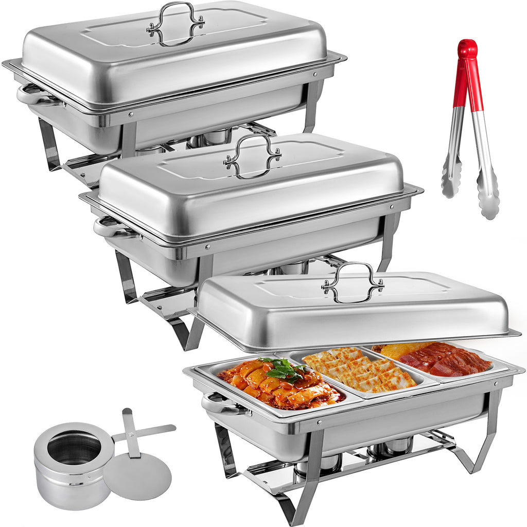 1/3,1/2,Full Size Catering Stainless Steel Chafer Chafing Dish 8 Qt Buffet