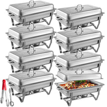 Load image into Gallery viewer, 1/3,1/2,Full Size Catering Stainless Steel Chafer Chafing Dish 8 Qt Buffet