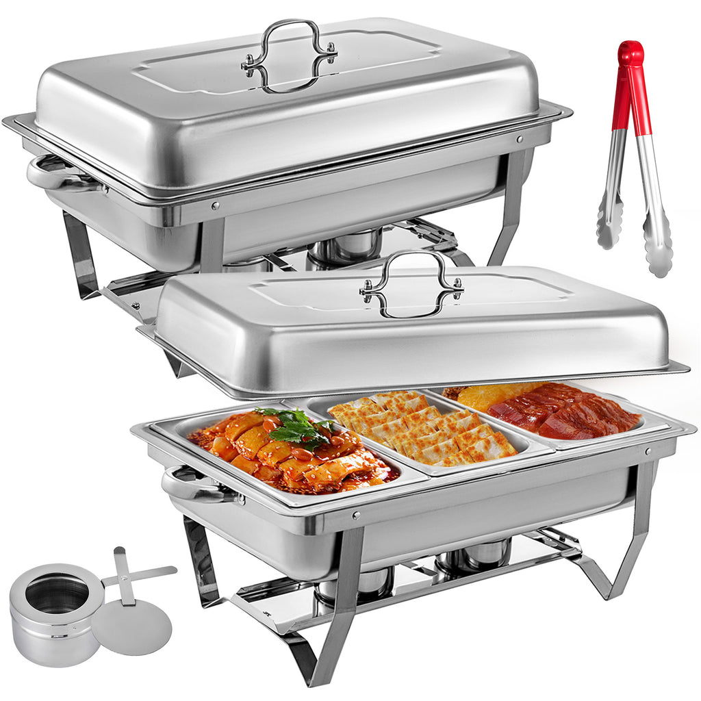 1/3,1/2,Full Size Catering Stainless Steel Chafer Chafing Dish 8 Qt Buffet