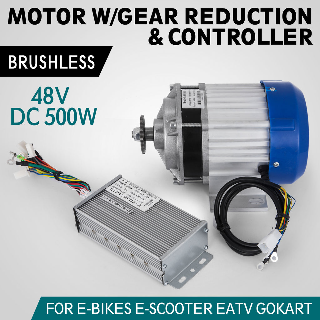 48V DC Brushless / brush Electric Motor Kit f Scooter Go Kart Reduction ATV