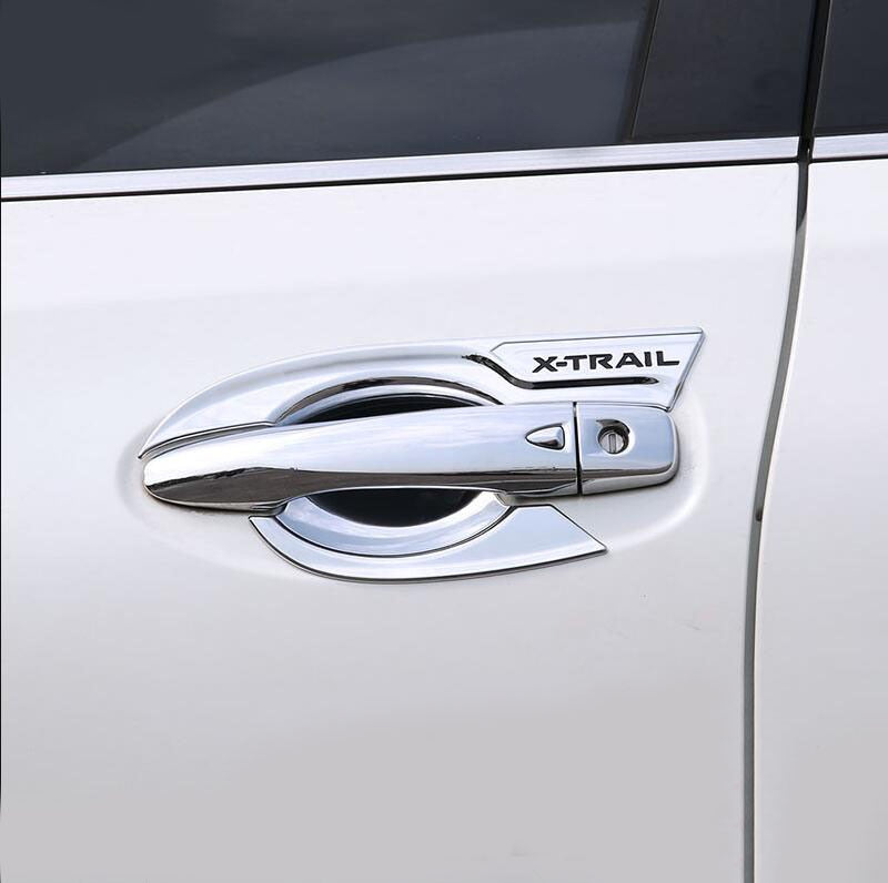 ABS Chrome Car Styling Door Handle Cover Door Handle Bowl Trim Car Accessories Fit For Nissan X-trail T32 2014-2017 2018 2019