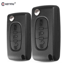 Load image into Gallery viewer, KEYYOU For Citroen C2 C3 C4 C5 C6 C8 3 Buttons Flip Remote Car Key Case Cover Shell Fob VA2 Blade CE0523