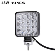 Load image into Gallery viewer, 48W Work Light 30 Degree LED Car Spot light Beam Square Off-road Lamp Light Fog Lighting Exterior For Jeep Boat/SUV/Truck