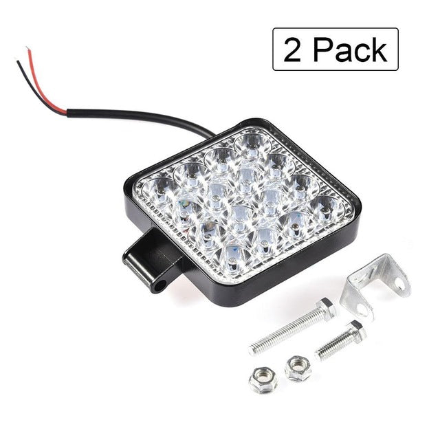 48W Work Light 30 Degree LED Car Spot light Beam Square Off-road Lamp Light Fog Lighting Exterior For Jeep Boat/SUV/Truck