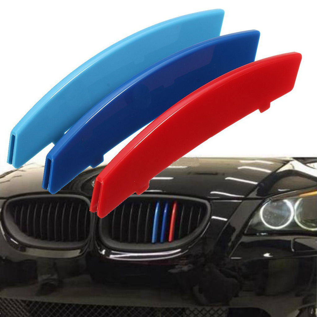 3pcs 3D Car Racing Grille Sport Stripe Clip ABS Decal Sticker For BMW 3 Series F30 F31 F35 E90 5 Series F10 F18 E60 X5 X6 E70