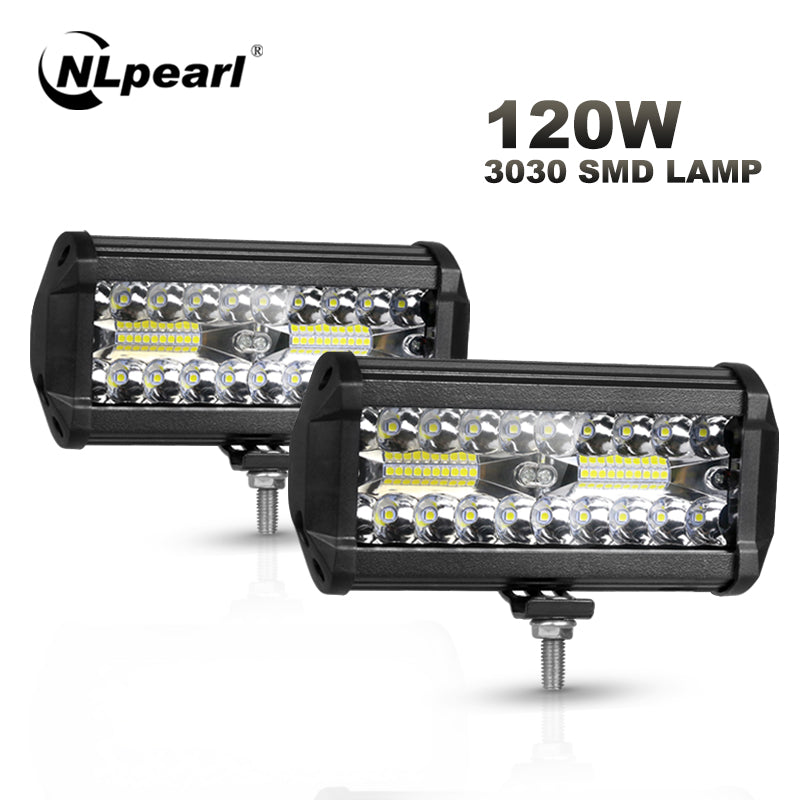 Nlpearl 4" 7" Car Light Assembly 54W 120W Combo Beams Fog Lights for Cars Led Work Light Bar for Offroad Tractor Truck 4x4 SUV