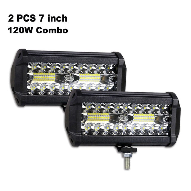 Nlpearl 4" 7" Car Light Assembly 54W 120W Combo Beams Fog Lights for Cars Led Work Light Bar for Offroad Tractor Truck 4x4 SUV