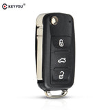 KEYYOU Flip Folding Remote Car Key Fob For Volkswagen VW Tiguan GOLF PASSAT Polo Jetta Beetle Hella 434MHz ID48 Chip 5K0837202AD