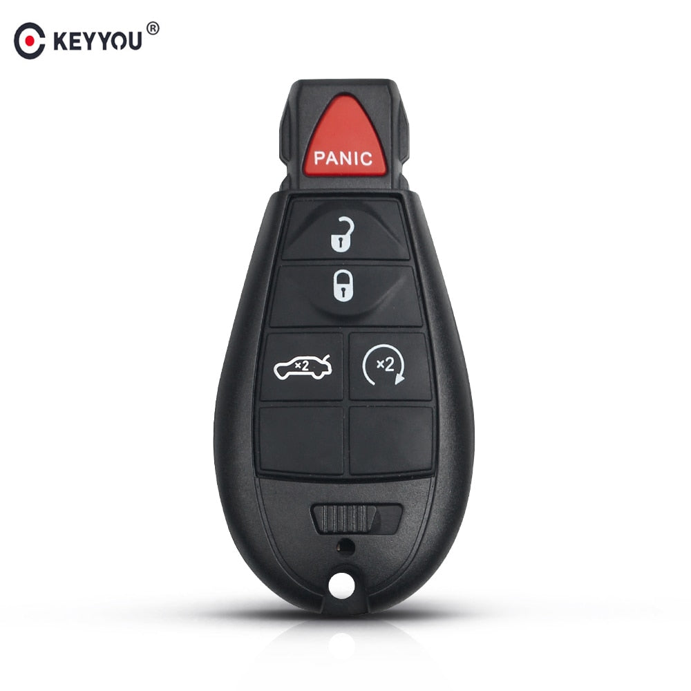 KEYYOU 5 4+1 Button Remote Car Key Shell Case For DODGE Chrysler Jeep Grand Caravan Town and Country Smart key Fob