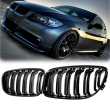 Load image into Gallery viewer, Pair Matte/Gloss Black Car Front Grille For BMW E90 LCI 3-Series Sedan/Wagon 09-11 Racing Grills