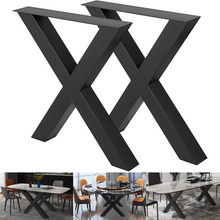 Load image into Gallery viewer, 2X Table Legs Metal Dining Table Leg 15.7&quot;X15.5&quot; Bench Legs Coffee Table Legs