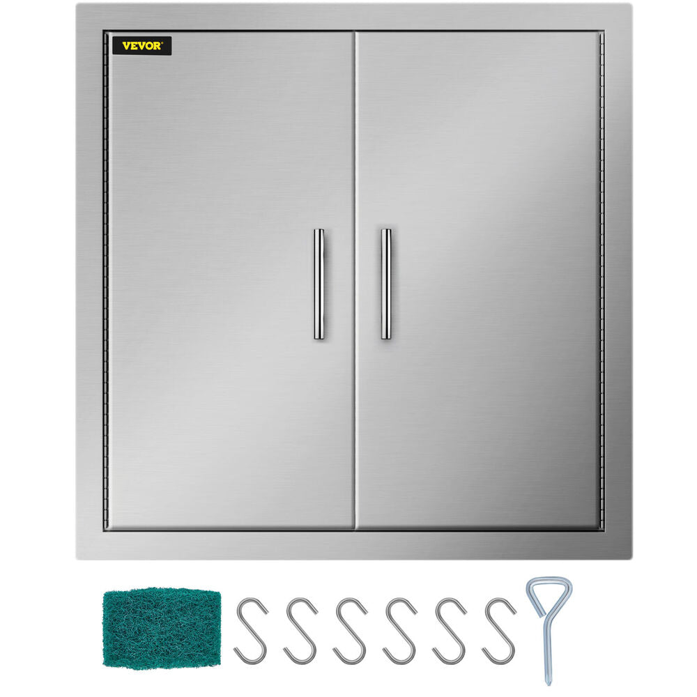 31" x 31" BBQ Access Island Double Door Outdoor Kitchen Stainless Steel Cabinet