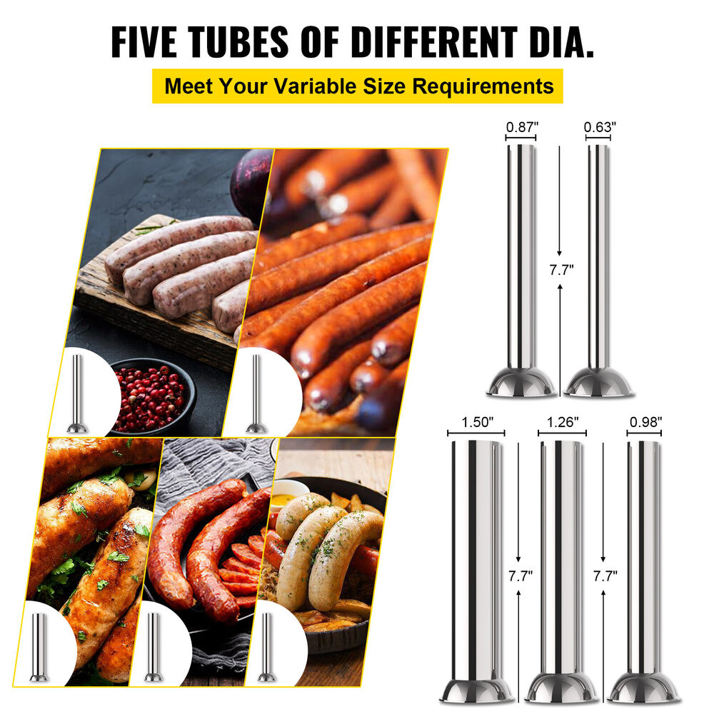 15L Vertical Sausage Stuffer 33Lbs 2 Speed Stainless Steel Meat Press Commercial