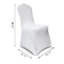 Load image into Gallery viewer, 50/100PCS Spandex Stretch Chair Covers White Wedding Party Banquet Decoration