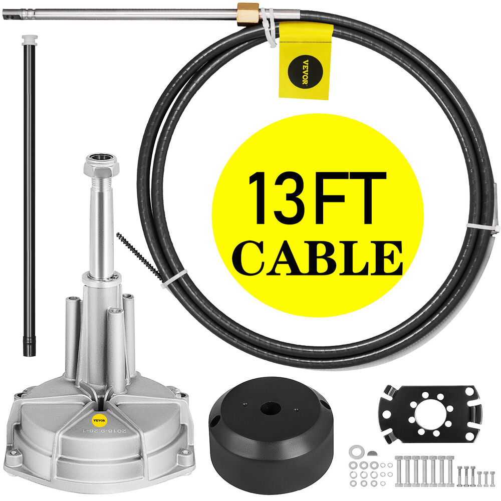 13 Feet Boat Rotary Steering System Outboard Kit With 13Ft SS13713 Marine Cable