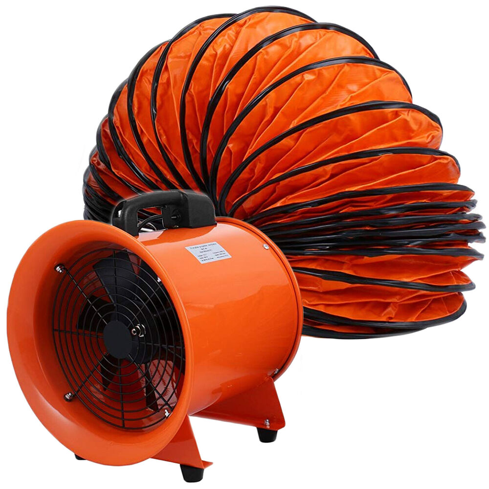 12'' Extractor Fan Blower Ventilator+5M Duct Hose Pivoting Heavy Duty Air Mover