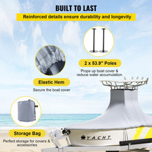 Load image into Gallery viewer, 18-20FT 600D Heavy Duty Center Console T-Top Roof Boat Cover Waterproof Storage