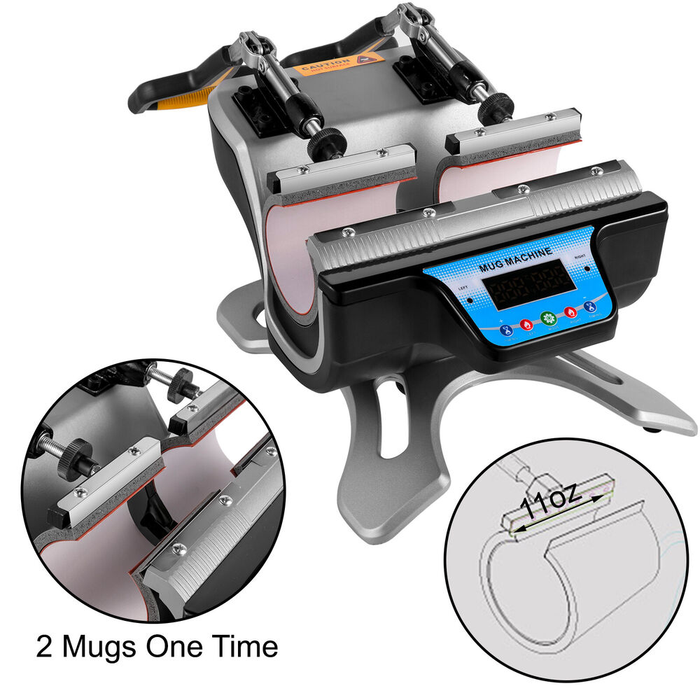 2in 1 Mug Heat Press 11Oz Digital Sublimation Transfer for DIY Coffee Cup 280W