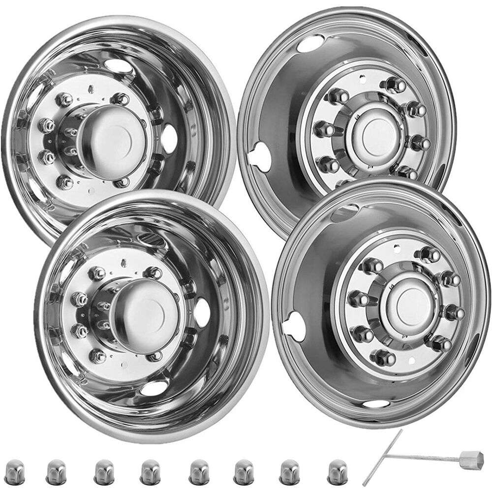 4 PCS 19.5" Dually Wheel Simulators Set For FORD F450-F550 05-20 Hardware Kit