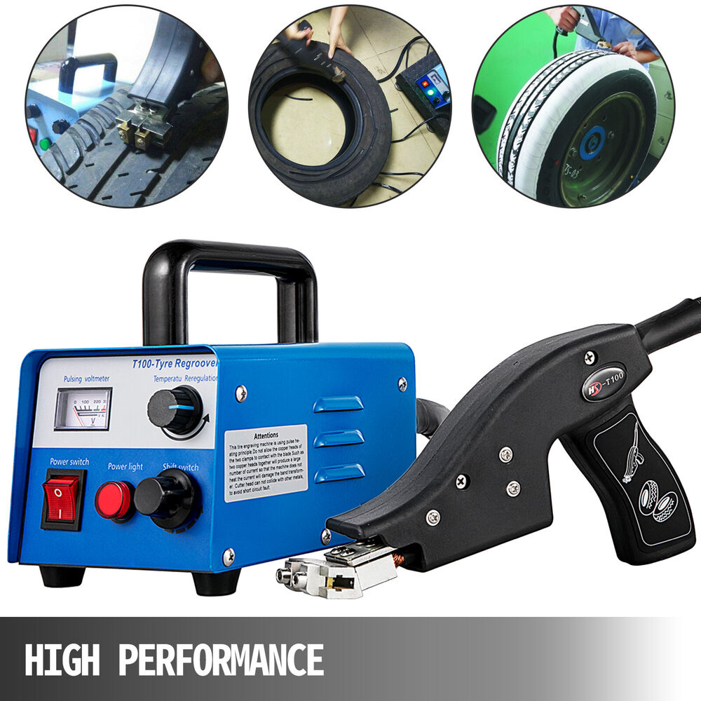 400W Truck Tire Groover Rubber Cutter Regroover Tyre Grooving Machine W/ Blades