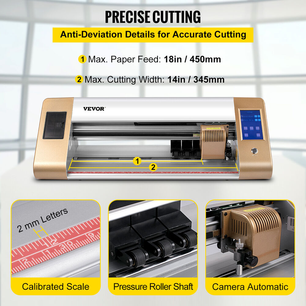 Vinyl Cutter Plotter Machine 18" Automatic Camera Contour Cutting LCD Screen