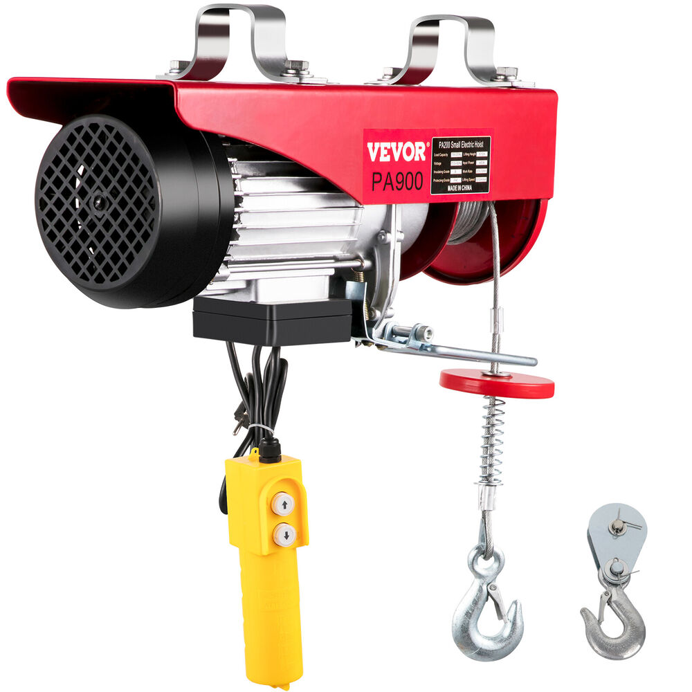 2000 LB Electric Hoist Winch Hoist Crane Lift 110V Industrial Automatic 900kg