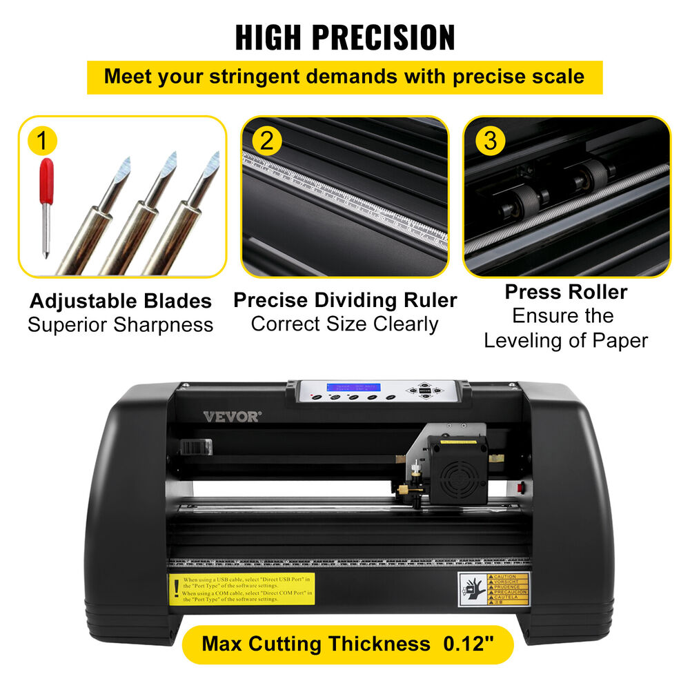 14" Vinyl Cutter Plotter Machine Signcut Software for Mac Windows LCD Display