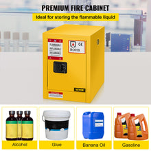 Load image into Gallery viewer, 12 Gallon Safety Storage Cabinet Welded Fireproof Bin for Flammable Liquid -ROHS