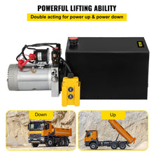 Load image into Gallery viewer, 15 Quart Double Acting Hydraulic Pump Dump Trailer 12V Unit Pack Power Unit