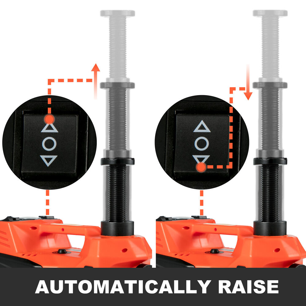 3 in 1 12V DC 3T Electric Hydraulic Floor Jack Lift Pump LED Flashlight Truck