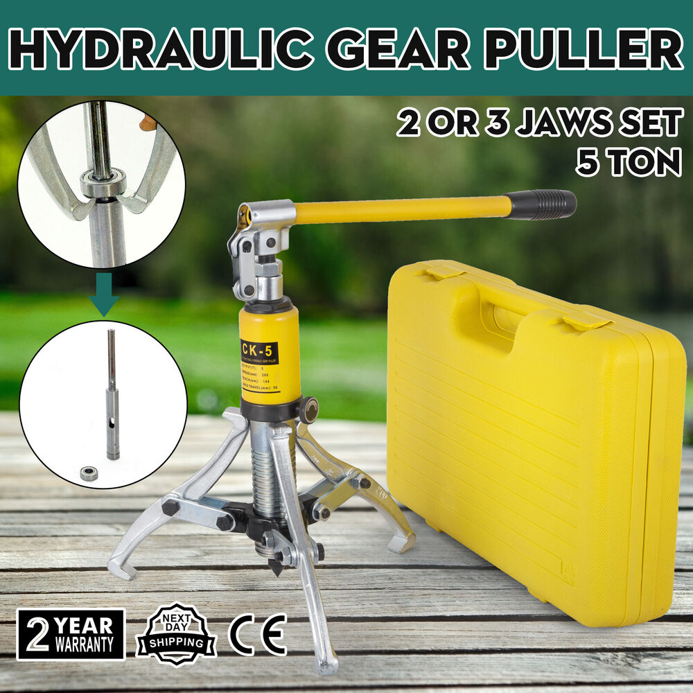 5 Ton Hydraulic Gear Bearing Wheel Bearing Puller Separator 3 Jaws Tool Set Kit