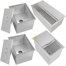 Load image into Gallery viewer, 7 Sizes Drop In Ice Chest Bin Boxes W/ Cover Stainless Steel Outdoor/Indoor 304