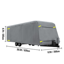 Load image into Gallery viewer, Travel Trailer RV Cover Waterproof Anti-UV Non-Woven Fabric For 14&#39;-38&#39; Camper