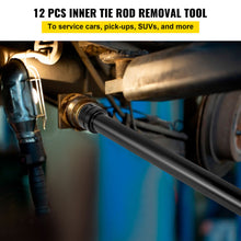 Load image into Gallery viewer, 13pc Inner Tie Rod Removal Auto Tool Kit with 12 SAE &amp; Metric Crowfoot Adapters