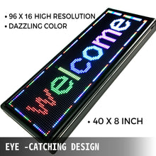 Load image into Gallery viewer, 40&quot; x 8&quot; P10 Led Scrolling Sign 7-color Programmable GRB For Advertising US Wifi